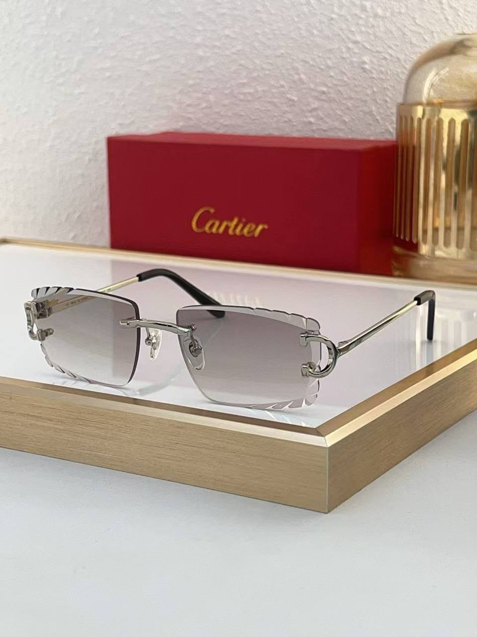 Cartier rimless glasses