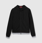 Veste zippée à capuche en jersey