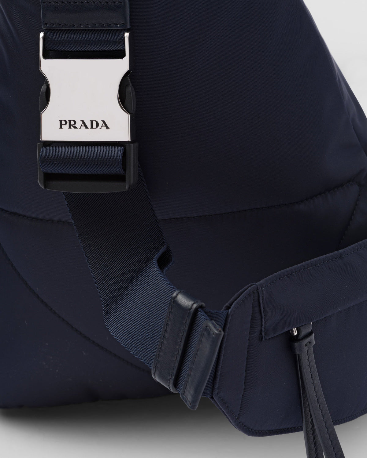 Re-Nylon and leather backpack