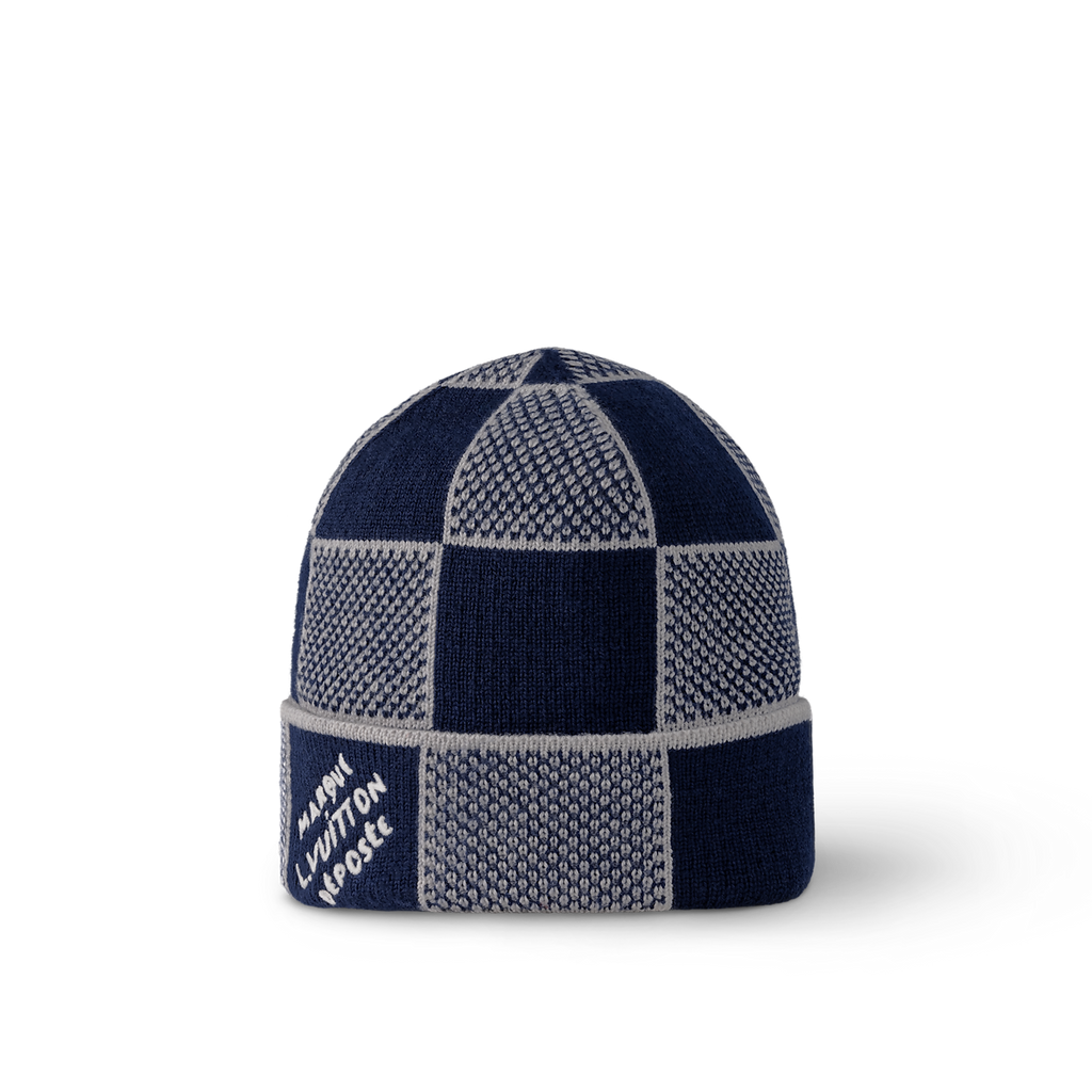 Heritage Navy Check Beanie and Scarf