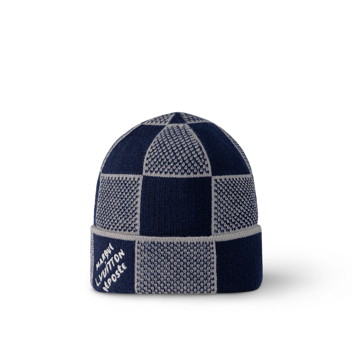 Heritage Navy Check Beanie and Scarf