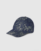 GG denim baseball hat with Web stripe detail