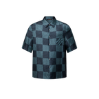 Chemise manches courtes Damier en soie