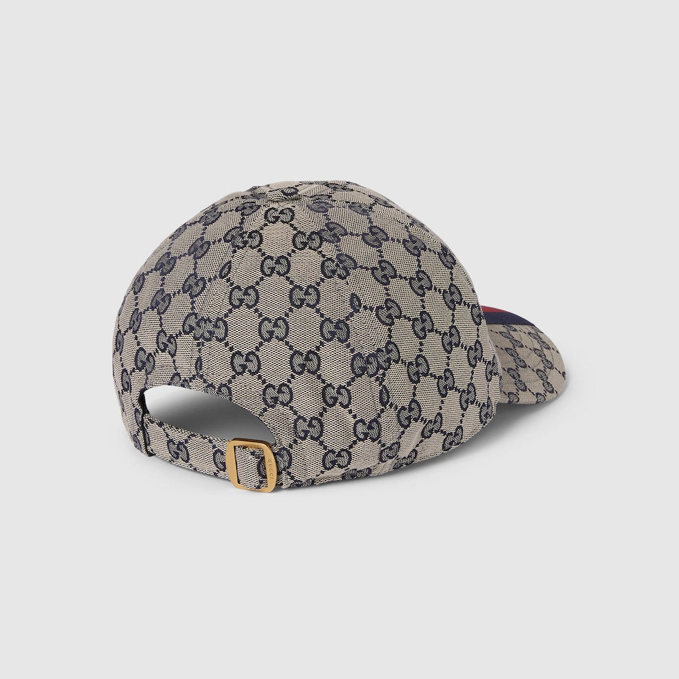 ORIGINAL GG CANVAS BASEBALL HAT Beige BLUE