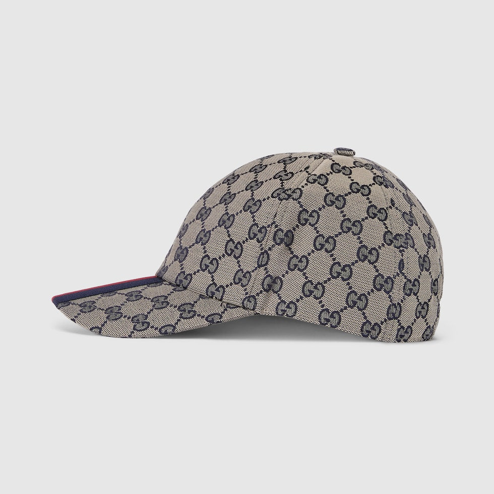 ORIGINAL GG CANVAS BASEBALL HAT Beige BLUE