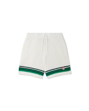 Casablanca Short Crochet Tennis Blanc et Vert