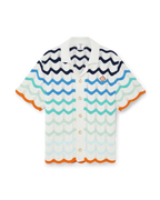 Chemisier au crochet motif vagues dégradées