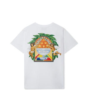 Casablanca T-Shirt Triomphe d'Orange Motif Répété