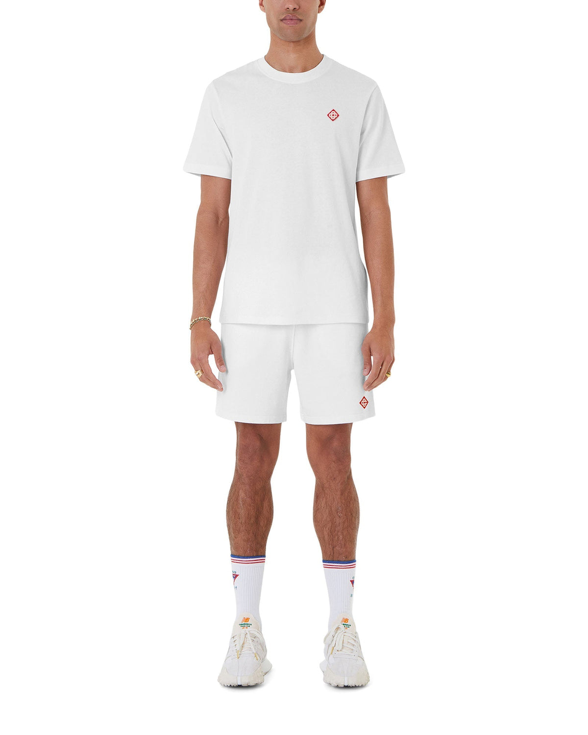 Short de jogging avec écusson logo diamant
