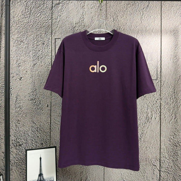 Alo T-shirt Homme Violet Aubergine