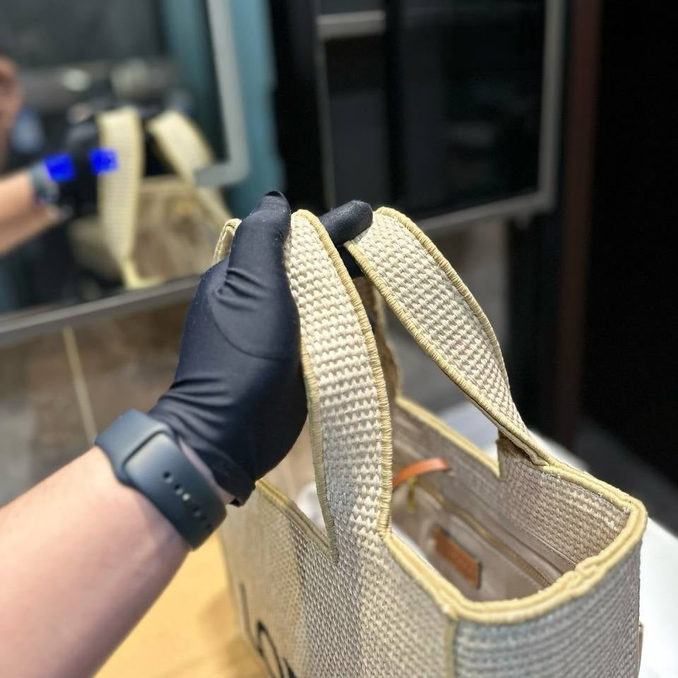 LOEWE - Raffia Font Tote Small