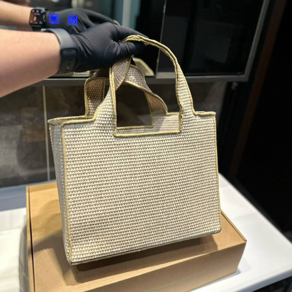 LOEWE - Raffia Font Tote Small