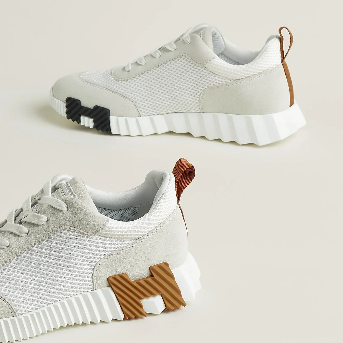 Hermès Bouncing white/brown/black